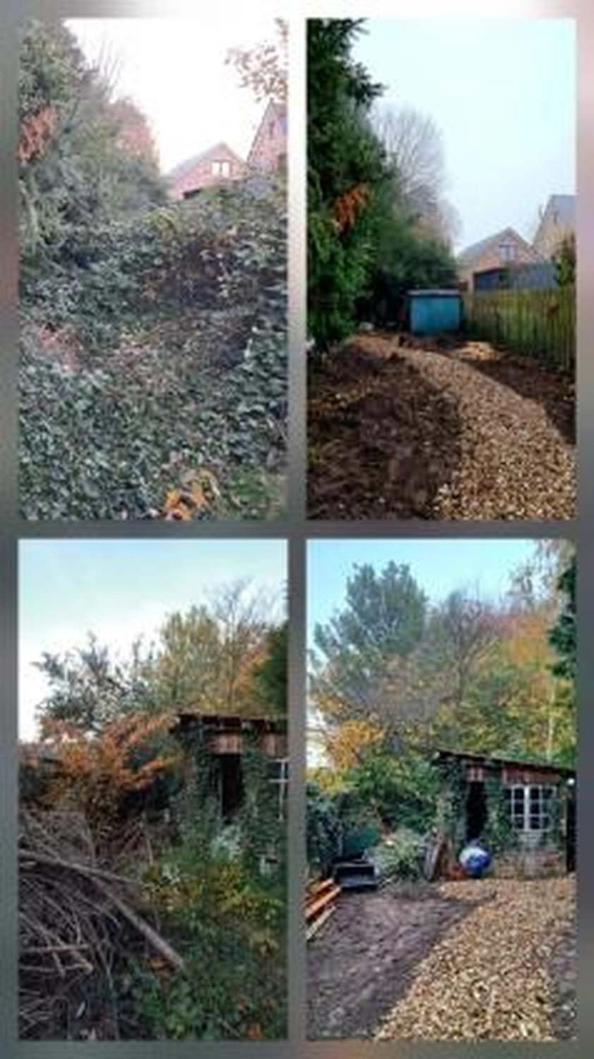 Corvin Stief – Garten- und Baumpflege, land- und forstwirtschaftliche Dienstleistungen - Allgemeine Gartenarbeiten vorher und nachher